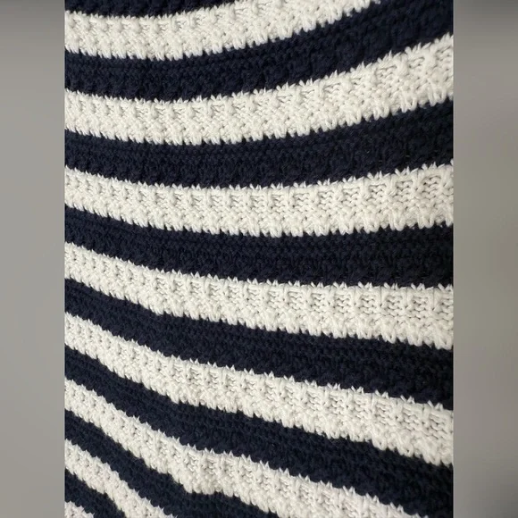 NWT Rails Lily Navy & White 100% Cotton Crochet Knit Stripe Euro-Summer Dress - Picture 7 of 12